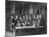 Members of the Commune at the Hotel De Ville in Paris and Field Officers Deliberating, 1871-null-Mounted Giclee Print