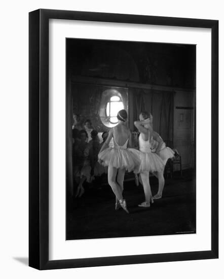 Members of the Corps de Ballet of the Paris Opera Attending Rehearsal of "Swan Lake"-Alfred Eisenstaedt-Framed Photographic Print