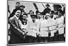 Members of the crew of the Titanic in their life jackets, 1912. Artist: Unknown-Unknown-Mounted Photographic Print