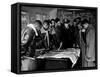 Members of the Famed Tuskegee Airmen Looking at a Flight Map During a Training Class-null-Framed Stretched Canvas