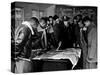 Members of the Famed Tuskegee Airmen Looking at a Flight Map During a Training Class-null-Stretched Canvas