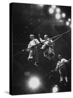 Members of the Great Wallenda Troupe Performing at Shrine Circus-null-Stretched Canvas