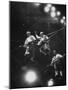 Members of the Great Wallenda Troupe Performing at Shrine Circus-null-Mounted Photographic Print