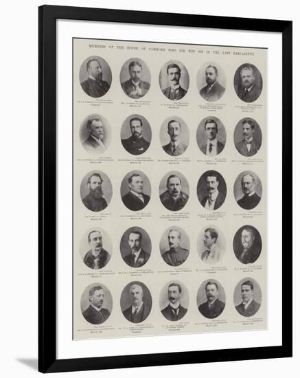 Members of the House of Commons Who Did Not Sit in the Last Parliament-null-Framed Giclee Print