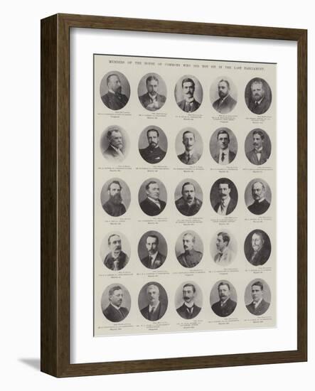 Members of the House of Commons Who Did Not Sit in the Last Parliament-null-Framed Giclee Print