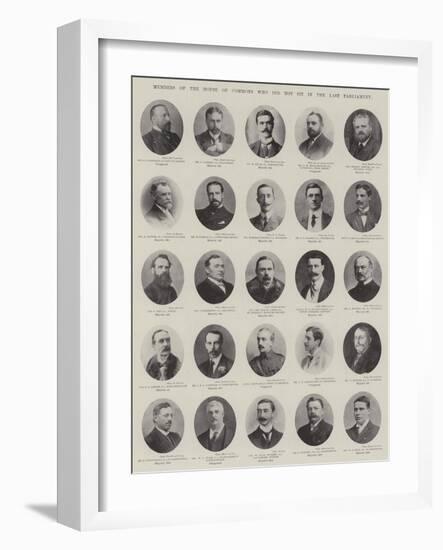 Members of the House of Commons Who Did Not Sit in the Last Parliament-null-Framed Giclee Print