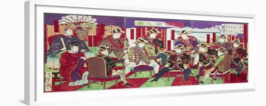 Members of the Japanese Government Discussing the Invasion of Korea-null-Framed Giclee Print