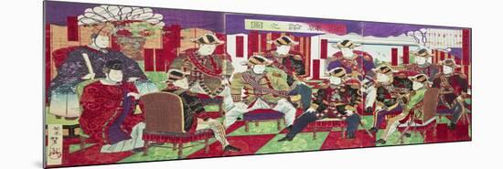 Members of the Japanese Government Discussing the Invasion of Korea-null-Mounted Giclee Print