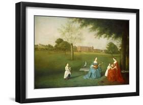 Members of the Maynard Family in the Park at Waltons, C.1755-62-Arthur Devis-Framed Art Print
