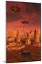 Members of the Planets Advanced Civilization Leaving Mars-null-Mounted Art Print