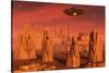 Members of the Planets Advanced Civilization Leaving Mars-null-Stretched Canvas