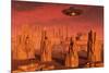 Members of the Planets Advanced Civilization Leaving Mars-null-Mounted Art Print