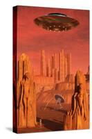 Members of the Planets Advanced Civilization Leaving Mars-null-Stretched Canvas