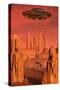 Members of the Planets Advanced Civilization Leaving Mars-null-Stretched Canvas