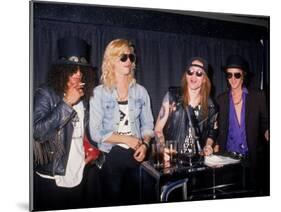 Members of the Rock Group Guns N' Roses Slash, Duff Mckagan, Axl Rose and Izzy Stradlin-null-Mounted Premium Photographic Print