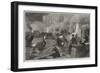 Members of the South Middlesex Rifle Volunteers Corps at Work by Torchlight in the Gardens of Burli-null-Framed Giclee Print