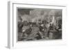 Members of the South Middlesex Rifle Volunteers Corps at Work by Torchlight in the Gardens of Burli-null-Framed Giclee Print