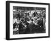 Members of the Throop Club Playing a Poker Game in the Courtyard of their Club Building-Bernard Hoffman-Framed Photographic Print