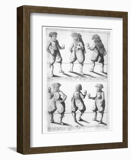 Members of the Tupinambras Tribe Taken to the King of France in Paris to be Baptised, 1613-Joachim Duviert-Framed Giclee Print