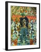 Members of the Unidos Do Cabucu Samba School Parade in the Sambadrome-null-Framed Photographic Print