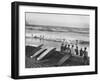 Members of the Waikiki Club Surf Riding-null-Framed Photographic Print