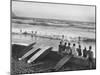 Members of the Waikiki Club Surf Riding-null-Mounted Photographic Print