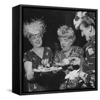 Members of the Women's Club of Chevy Chase Enjoy Canapes at Their Tea Party-Ed Clark-Framed Stretched Canvas