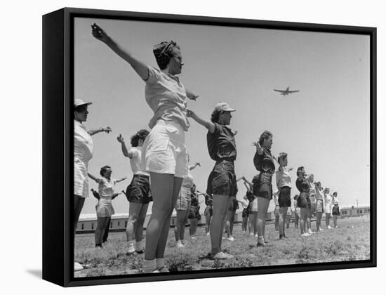 Members of the Women's Flying Training Detachment For All Civilian Women's Auxiliary Ferry Squadron-Peter Stackpole-Framed Stretched Canvas