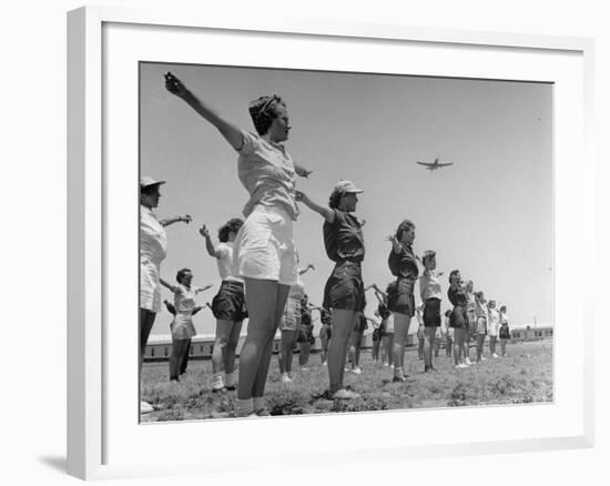 Members of the Women's Flying Training Detachment For All Civilian Women's Auxiliary Ferry Squadron-Peter Stackpole-Framed Photographic Print