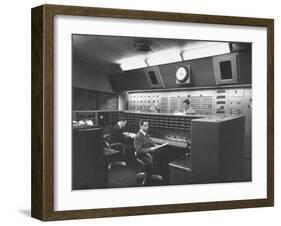 Members of Voice of America Hard Away at Working in a Computer Room-null-Framed Photographic Print