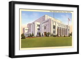 Memorial Auditorium, Fresno, California-null-Framed Art Print