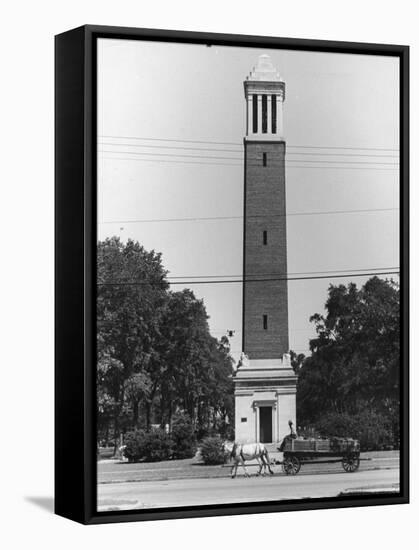 Memorial Bell Tower in Honor of Denny Chimes-Alfred Eisenstaedt-Framed Stretched Canvas