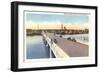 Memorial Bridge over Fox River, Aurora-null-Framed Art Print