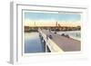 Memorial Bridge over Fox River, Aurora-null-Framed Art Print