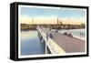 Memorial Bridge over Fox River, Aurora-null-Framed Stretched Canvas