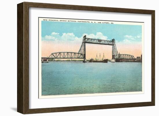 Memorial Bridge, Portsmouth, New Hampshire-null-Framed Art Print