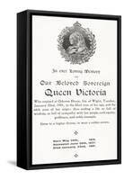 Memorial Card for Queen Victoria-null-Framed Stretched Canvas