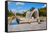 Memorial Cenotaph in Hiroshima Peace Park-coward_lion-Framed Stretched Canvas