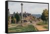 Memorial Cross, Broadway, Worcestershire-Alfred Robert Quinton-Framed Stretched Canvas