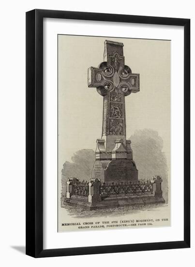 Memorial Cross of the 8th (King'S) Regiment, on the Grand Parade, Portsmouth-null-Framed Giclee Print