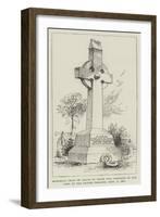 Memorial Cross on Grave of Those Who Perished in the Fire at the Exeter Theatre, 5 September 1887-null-Framed Giclee Print