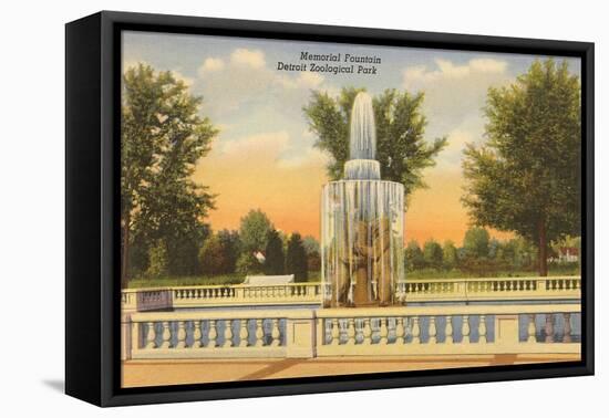 Memorial Fountain, Detroit Zoological Park, Michigan-null-Framed Stretched Canvas