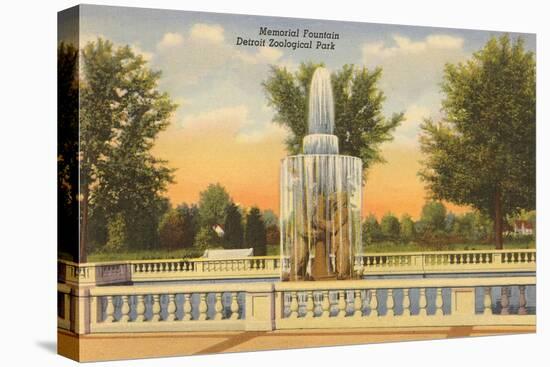 Memorial Fountain, Detroit Zoological Park, Michigan-null-Stretched Canvas