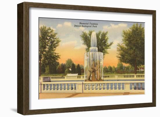 Memorial Fountain, Detroit Zoological Park, Michigan-null-Framed Art Print