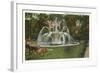 Memorial Fountain, Poughkeepsie, New York-null-Framed Art Print