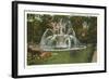 Memorial Fountain, Poughkeepsie, New York-null-Framed Art Print