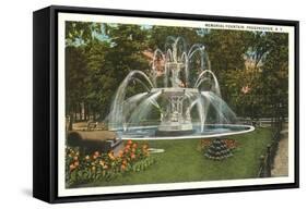 Memorial Fountain, Poughkeepsie, New York-null-Framed Stretched Canvas