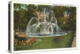 Memorial Fountain, Poughkeepsie, New York-null-Stretched Canvas