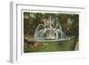 Memorial Fountain, Poughkeepsie, New York-null-Framed Art Print