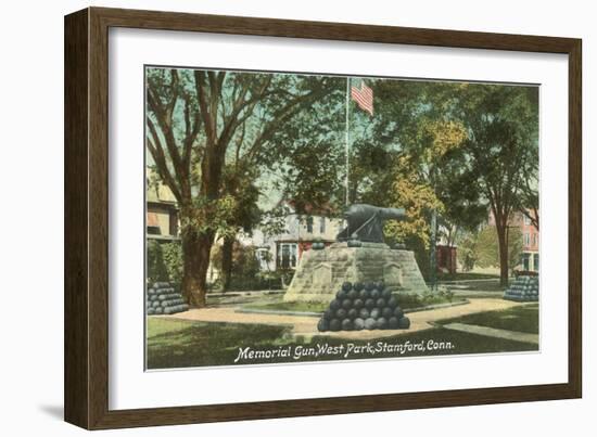 Memorial Gun, Stamford, Connecticut-null-Framed Art Print